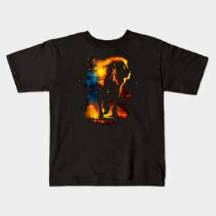 Lion on fire Kids T-Shirt